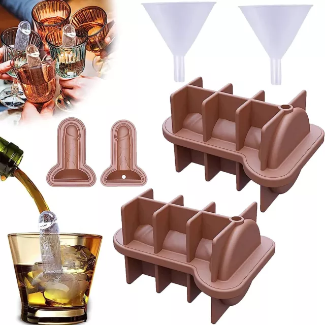2PC Adult Prank Ice Cube Mold Funny Ice Molds for Stag Parties Ice Cube Tray