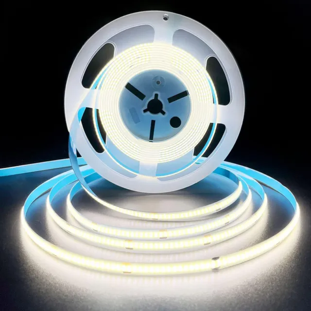 5M DC12V Flexible COB LED Strip Light High Density Tape Lights Home DIY Lighting