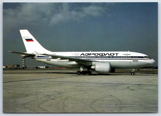 Airplane Postcard Aeroflot Airlines Airbus A310-308 F-OGQQ at Rome EM5