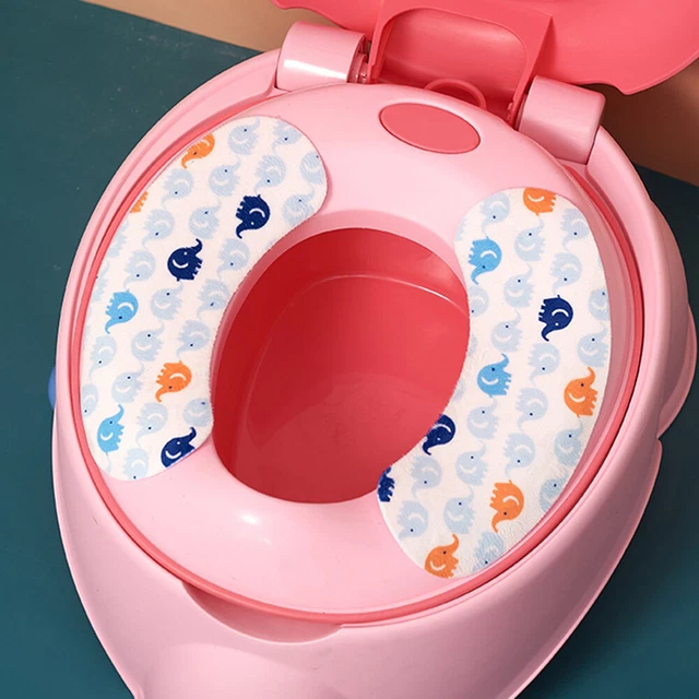 4 pares de fundas de inodoro de pasta para niños alfombras de inodoro portátiles para niños
