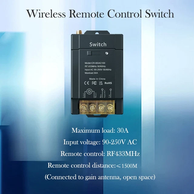 Interruttore telecomando RF433 per controllo sicuro ed efficiente