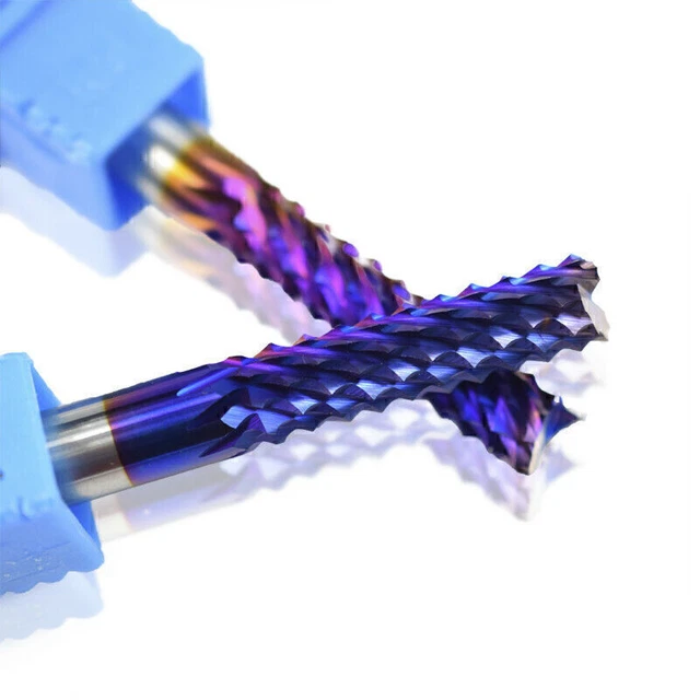 Tungsten Carbide End Mill Nano Blue Coated Milling Cutter 1/5/6PCS  4/6mmShank
