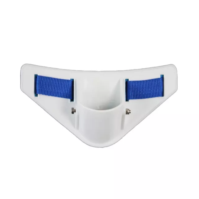 High Strength Fishing Rod Waist Belt for Deep Water Fishing Blue and White