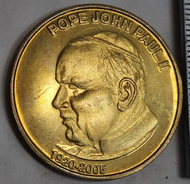 JOANNES PAVLVS II Pont Max Pope John Paul II Coin Medal 1920-2005 $26.