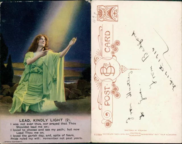 Lead Kindly Light No 2 Bamforth 4837/2 Song Card Hymns