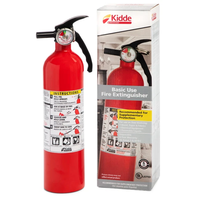 Multipurpose Home Fire Extinguisher, UL Rated 1-A:10-B:C, Model KD82-110ABC- NEW