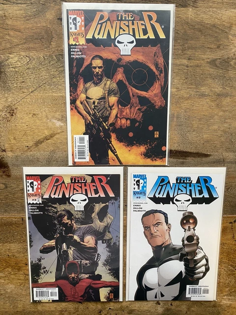The Punisher #1-3 Marvel Knights 2000 "Welcome Back Frank" Netflix Ennis, Dillon