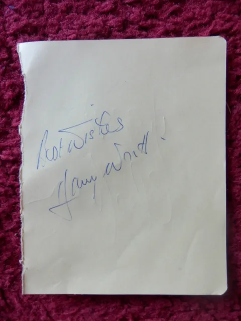 Actor/Comedian Harry Worth Autograph
