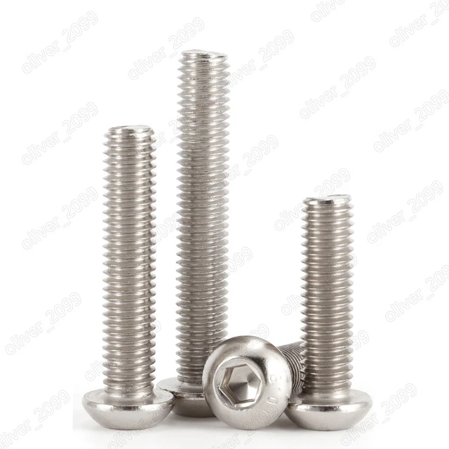 Viti testa bottone bulloni presa esagonale in acciaio 10,9 M1,6 M2 M3 M4 M5 M6-M12