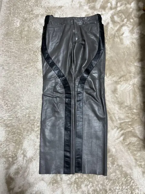 Vintage 1970s 1980s Jean Paul Gaultier Leather Pants Mens Pants W 76 Rare