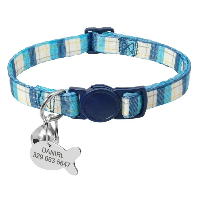 Collier Chat avec médaille Personnalisable anti étranglement pour Chien Réglable 2