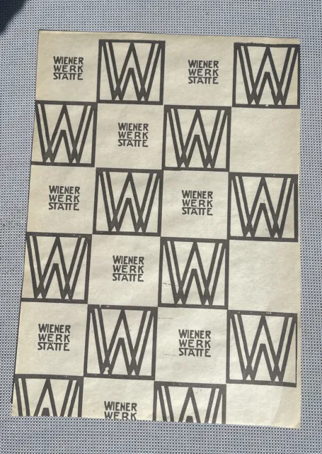 Auténtico papel estampado en madera Wiener Werkstätte sin usar estilo Art Nouveau
