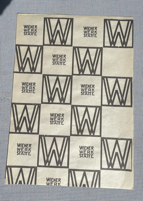 Auténtico papel estampado en madera Wiener Werkstätte sin usar estilo Art Nouveau