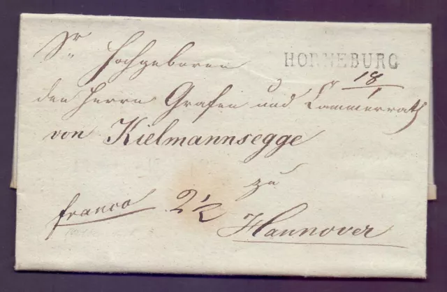 Vorphilabrief Faltbrief 1841 mit Stempel HORNEBURG nach Hannover (721)