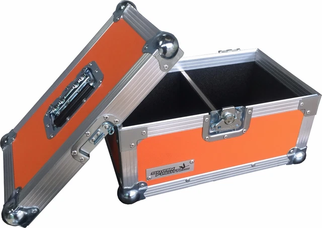 7" Single 200 Swan Flight Case Vinyl Record Box (Orange Rigid PVC) 2