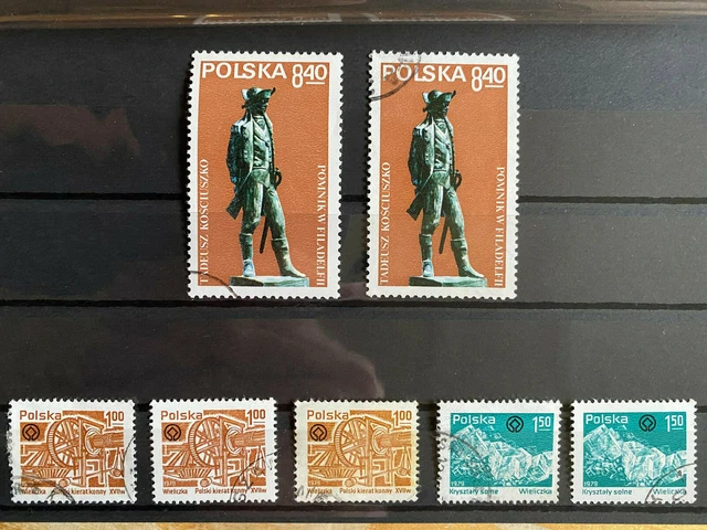 Briefmarken Polen Polska 1979 je 2mal Mi-Nr. 2637 und 2639, 3x 2638 gestempelt