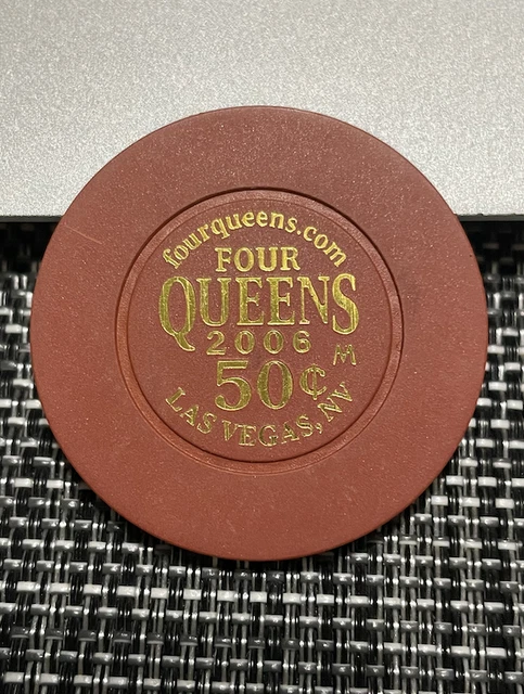 .50 Four Queens Casino Chip Poker Chip Las Vegas Nevada Gambling Token