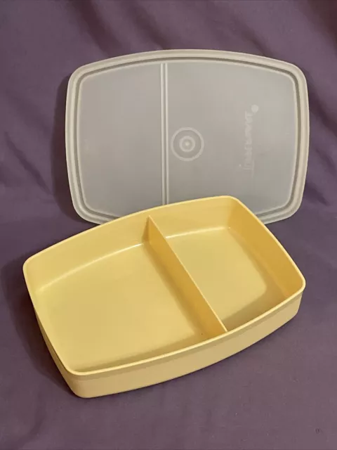 TUPPERWARE 813 Small Packette Divided Slim Lunch Containers