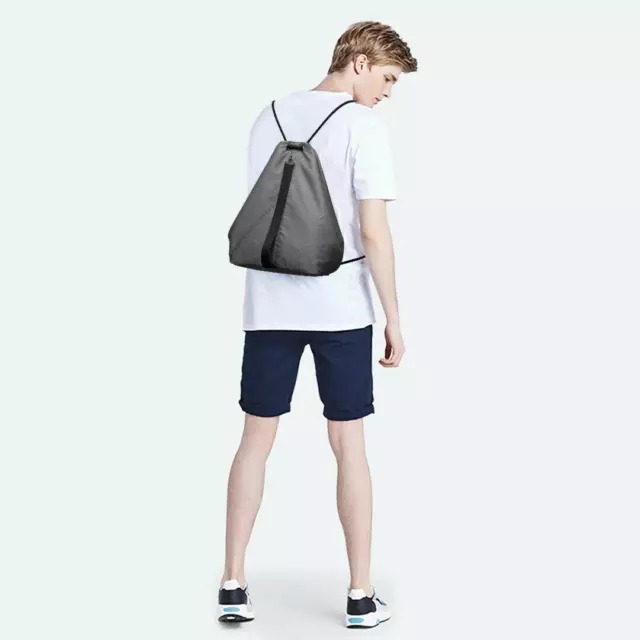 Sport Drawstring Casual School Backpack Shopping Swimming Gym Canvas Bag