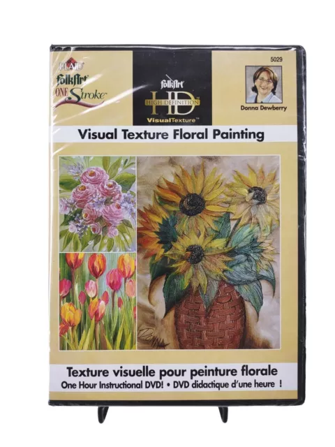 DVD de arte popular de un solo golpe textura visual pintura floral instructiva 2007