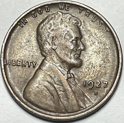 1927-D Lincoln Wheat Small Cent Penny CHOICE AU #220