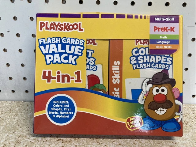 PLAYSKOOL FLASH CARDS Value Pack 4 Pc Alphabet/First Words/Shapes ...