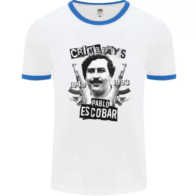 Pablo Escobar Crime Pays T-shirt Ringer da uomo 3