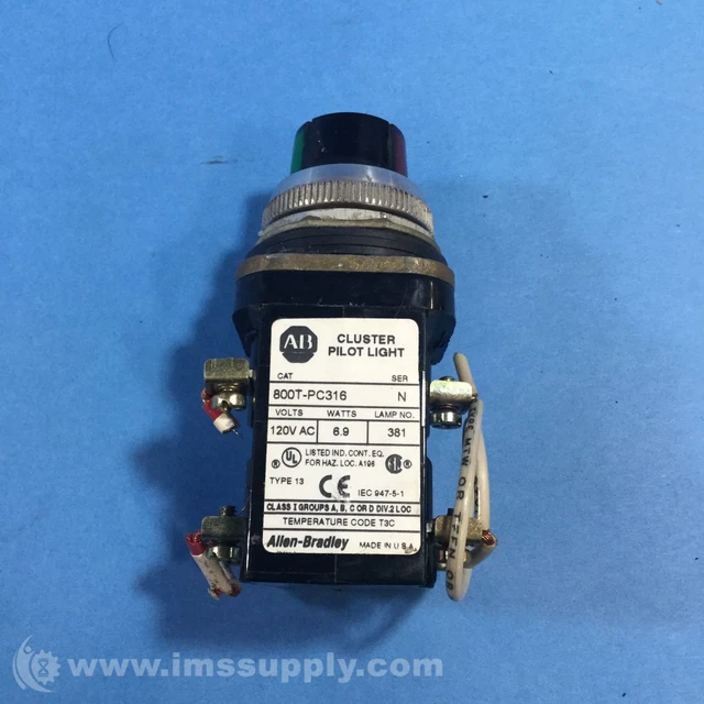 Allen Bradley 800T-PC316 Cluster Pilot Light USIP