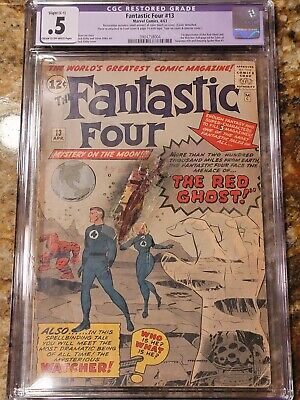 1963 Marvel Comics Fantastic Four 13 CGC .5. 1st Red Ghost and The Watcher