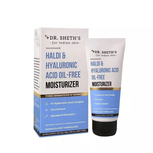 Dr. Sheth's Haldi & Hyaluronic Acid Hydratant sans huile 1% d'acide...