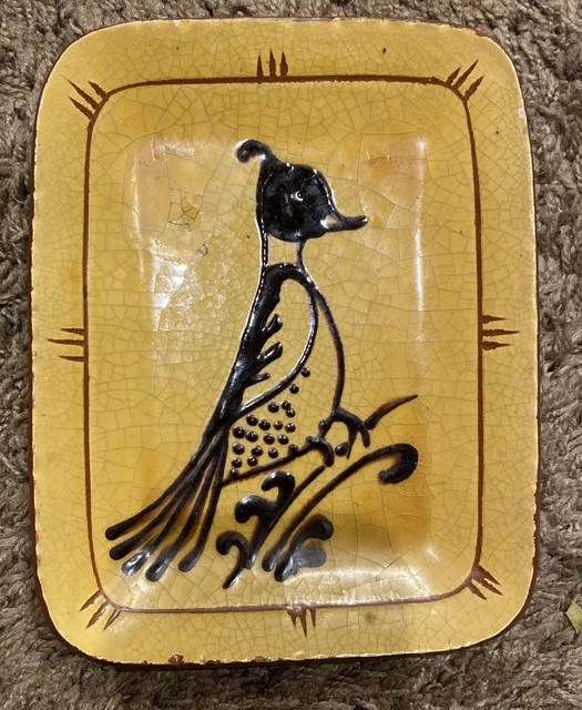 VINTAGE TURTLE CREEK Pottery Redware Potters Tray/Marti McCoy