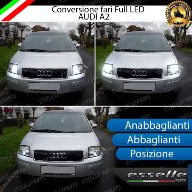 Kit Fari Full Led Audi A2 Anabbaglianti Abbaglianti Posizione Led 6000K