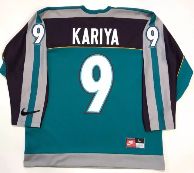 90's Paul Kariya Anaheim Mighty Ducks Nike Alternate NHL Jersey Size Medium  – Rare VNTG