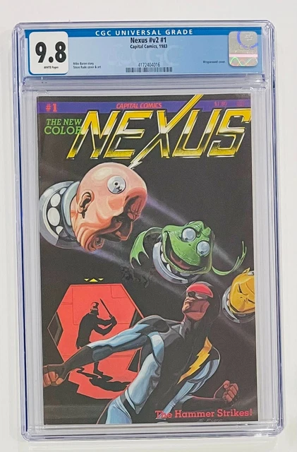 Nexus #1 👽 CGC 9.8 WHITE PAGES - VERY RARE! 👽 Wraparound Cover! 1983 #v2