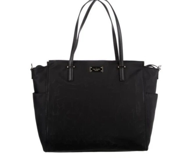 Kate Spade NY Kaylie Wilson Road Baby Bag Black 100% Nylon + Shoulder Strap