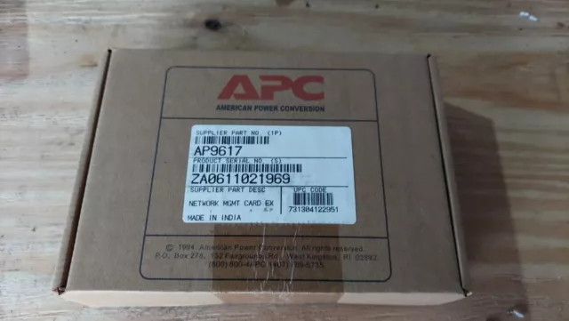 New APC AP9617 Network Management Card