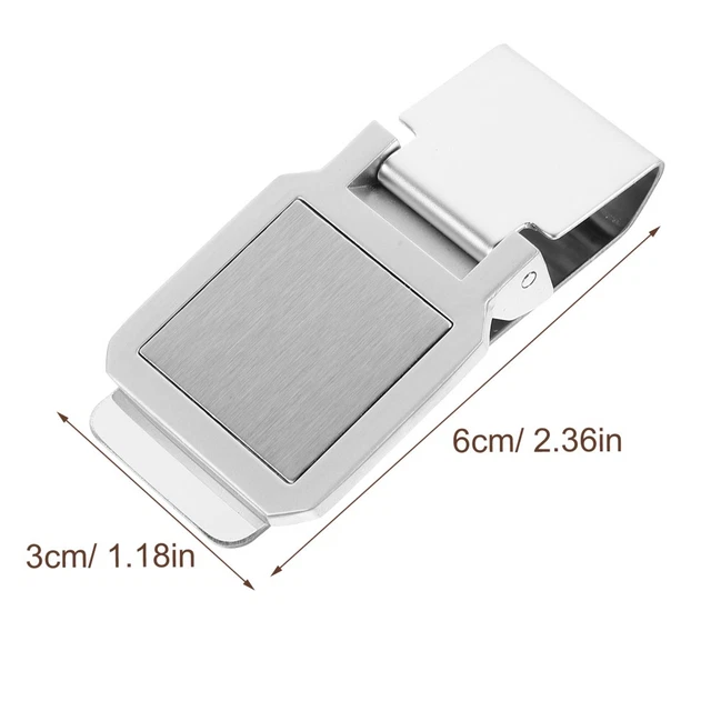 Jeffdad 2 Fermasoldi In Acciaio Inox: Sottili E Portatili, Per Banconote E Carte Di Credito (Oro, 5.2 Cm)