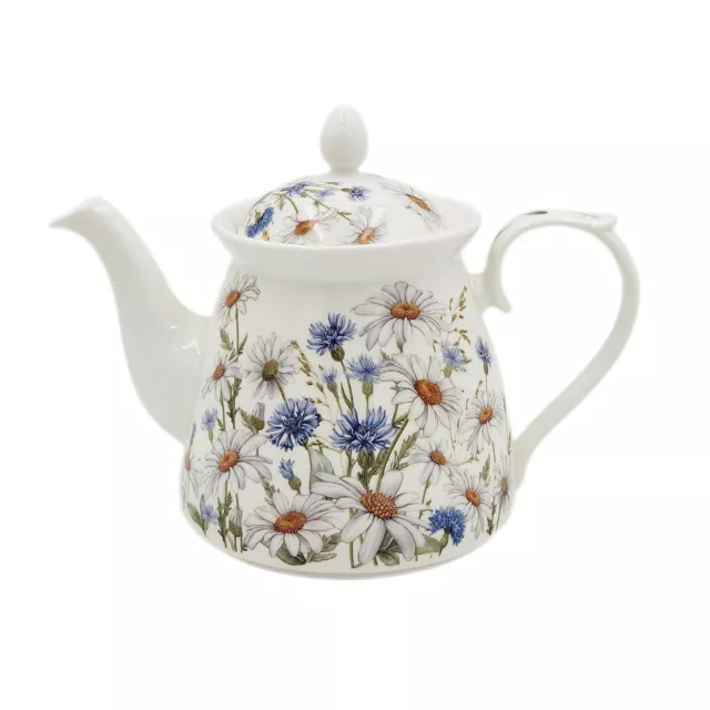 Daisy Tea Pot 1L Teapot Flower Fine Bone China Xmas Gift