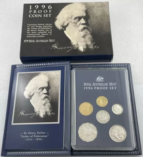 1996 Australian RAM PROOF COIN SET Featuring Sir Henry Parkes!