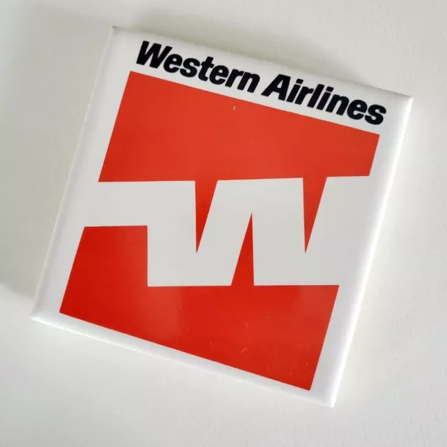 Western Airlines - Rare - Advertising Tile Coaster