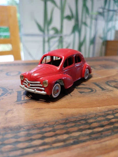 Rare ancienne Norev Plastique 4cv Renault Repeinte No Minialuxe Clé Bonux