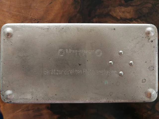 B. Braun - Melsungen D. R. P. Gerat Zur Direkten Bluttransfusion Top Rarität