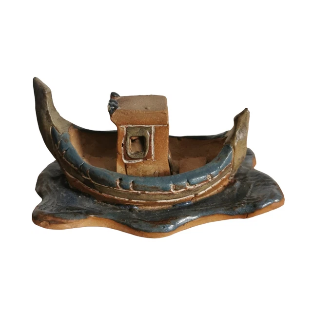 Vintage ALKA Keramik Malta Keramikboot / Schiffsfigur / Ornament - Handarbeit