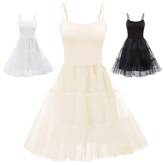Splendida sottoveste da donna GK slip con gonna a velo a 2 strati
