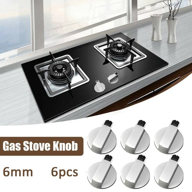 Stoves Cuisinière Boutons, Four Bouton (6pcs), 6mm Universel Argent Gaz Poêle