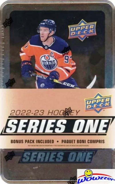 2022/23 Upper Deck Series 1 Hockey Factory Sealed Collectors TIN-YOUNG GUN RCS