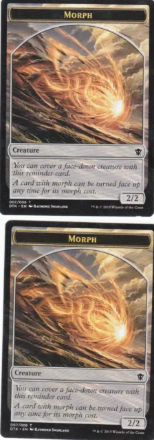 Morph Creature Token Dragons of Tarkir  MTG x4