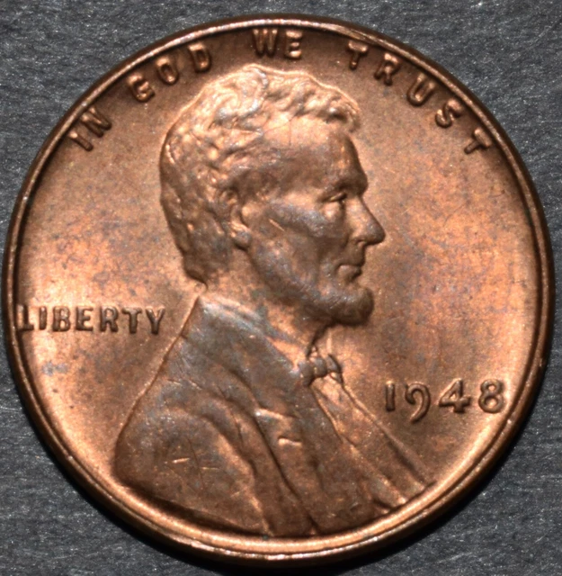 1948 P Lincoln Wheat Penny Choice BU Red Brown Cent - Actual Coin - 60Z