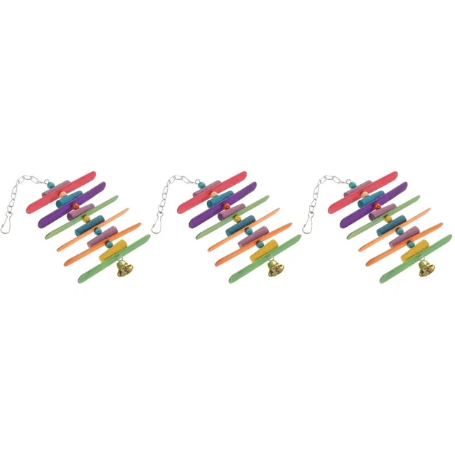 Set 3 Vogelschaukel Barsch Rotierendes Vogelkäfig-Spielzeug Sittich Haustier