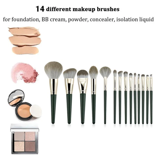 14Pcs Makeup Soft Brushes Professional Makeup Brush For Foundation Set W8N5